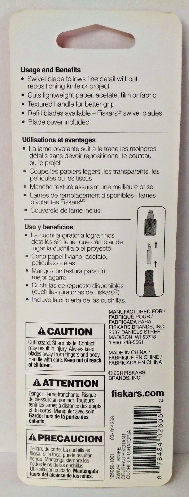 Fiskars 126050-1001 Swivel Blade Knife