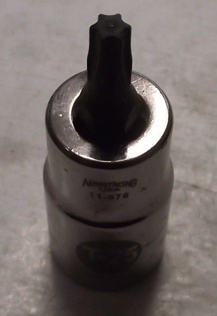 Armstrong 11-876 3/8" Drive T25 Standard Length Torx Driver Socket USA