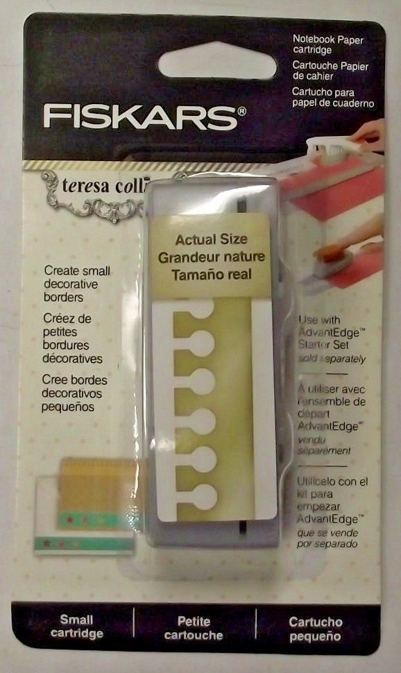 Fiskars 156420-1001 Notebook Paper Interchangeable Border Punch Cartridge
