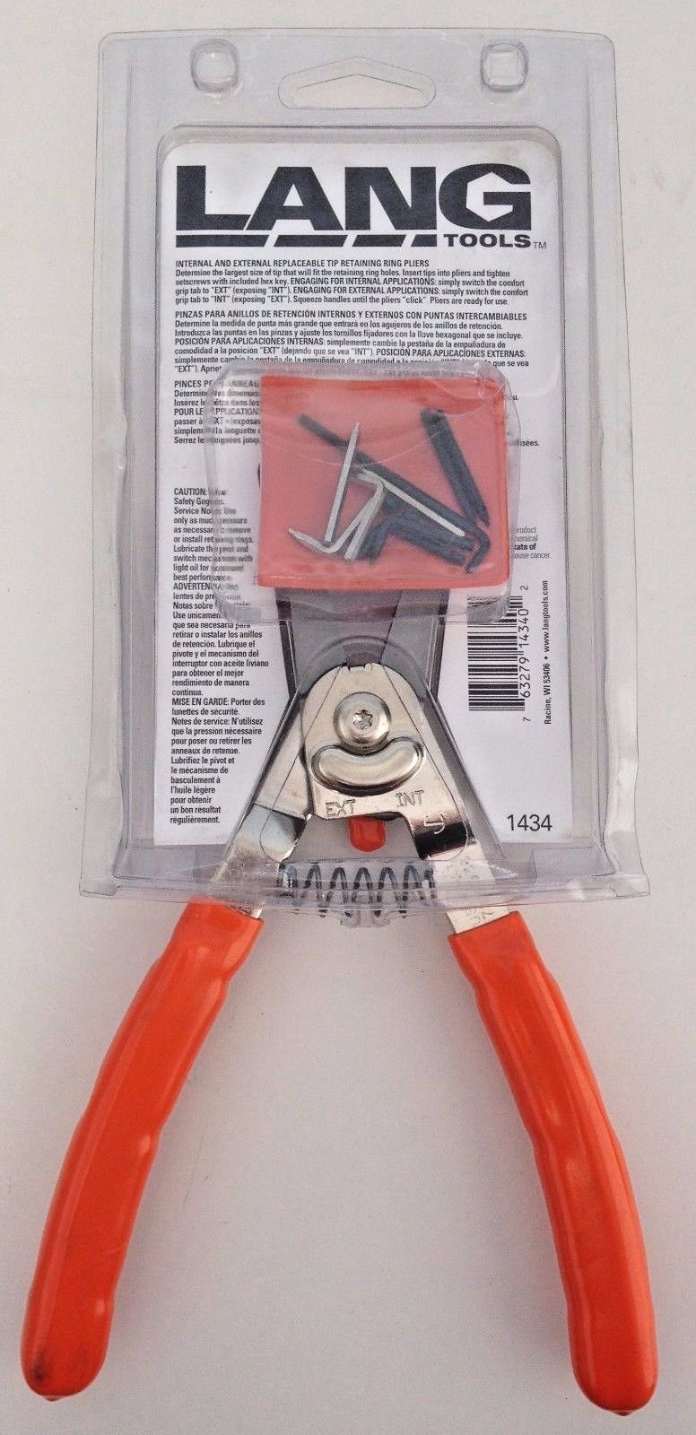 Lang Tools 1434 "Quick Switch" Internal & External Snap Ring Pliers USA