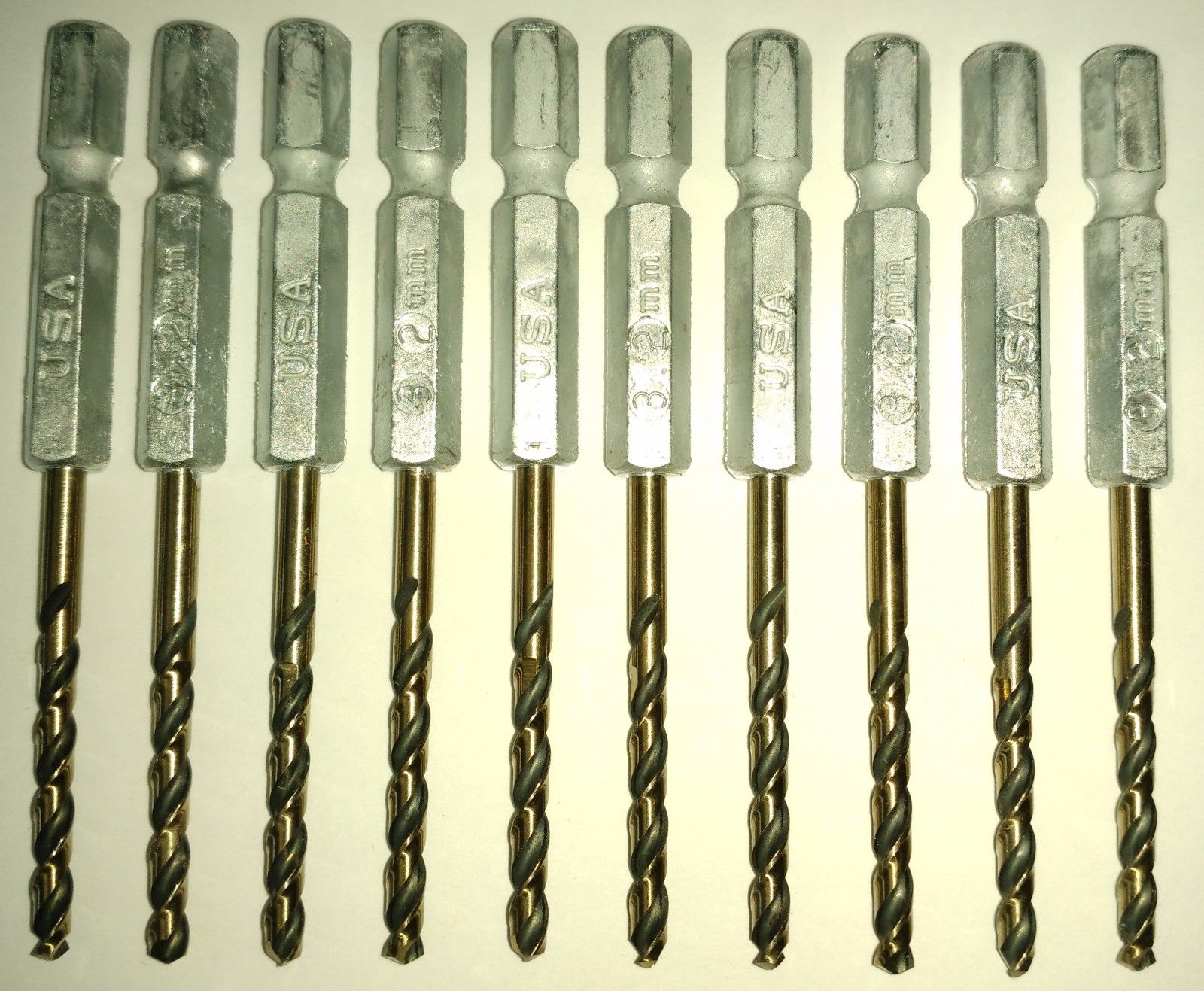 Bosch 9502909 VA 3.2mm Drill Bits Hex Shank USA 10PCS