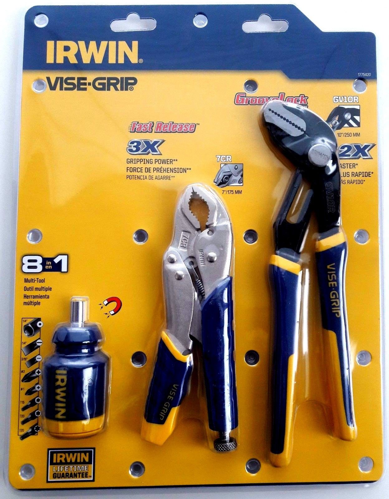 Irwin 1775420 3 Piece Plier & Stubby Screwdriver Set