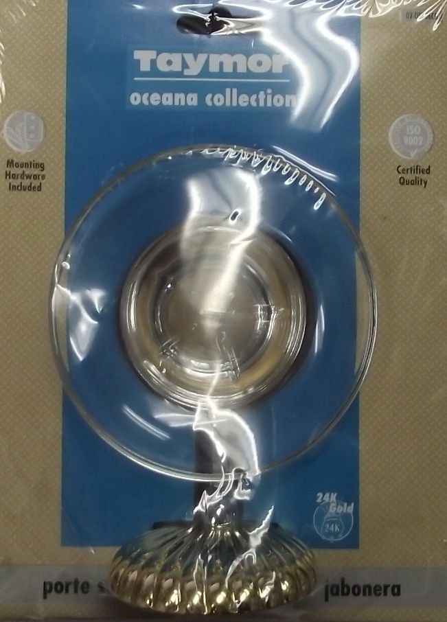 Taymor 02-D9106CG Oceana Soap Dish Polished Chrome & 24K Gold