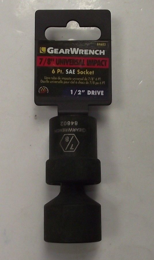 GearWrench 84602 Universal Impact Socket 1/2" Drive x 7/8" 6pt.