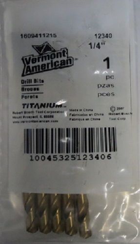 Vermont American 12340 1/4" Titanium Drill Bits 5pk