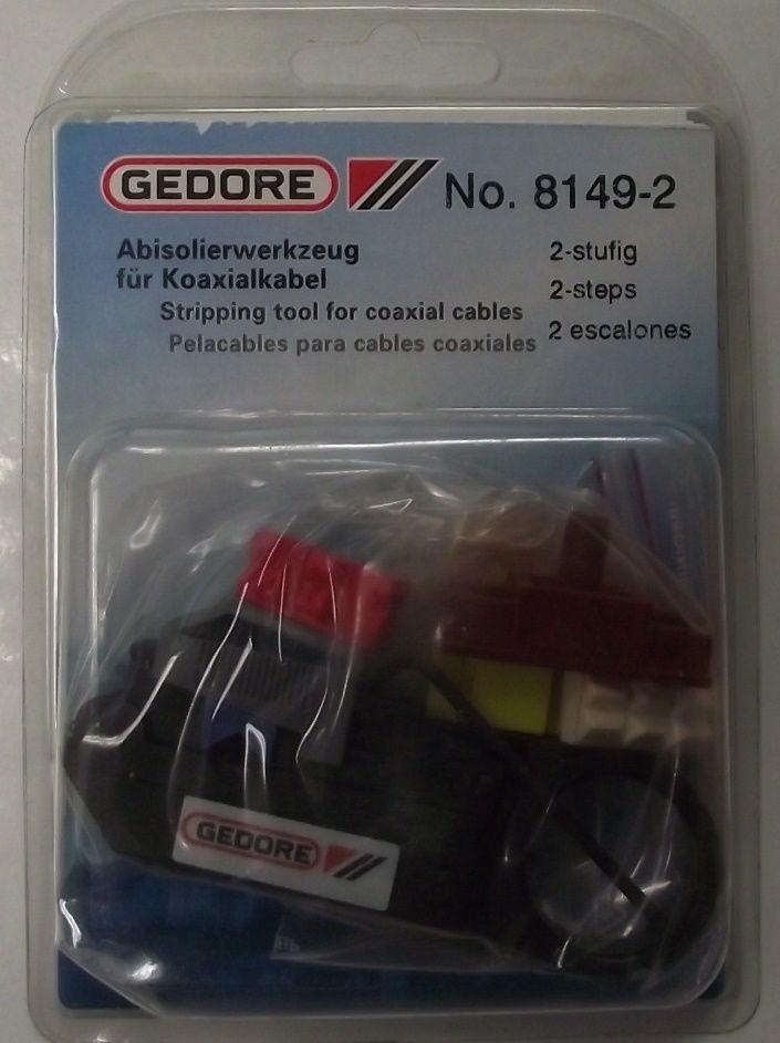 Gedore 1830872 8149-2 Stripping Tool For Coaxial Cables 2 Steps Germany