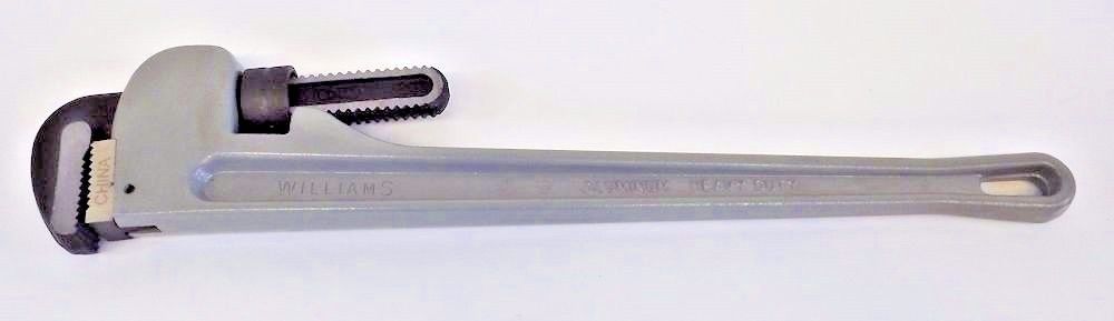 JH Williams 13510 24" Long Aluminum Pipe Wrench With Scale