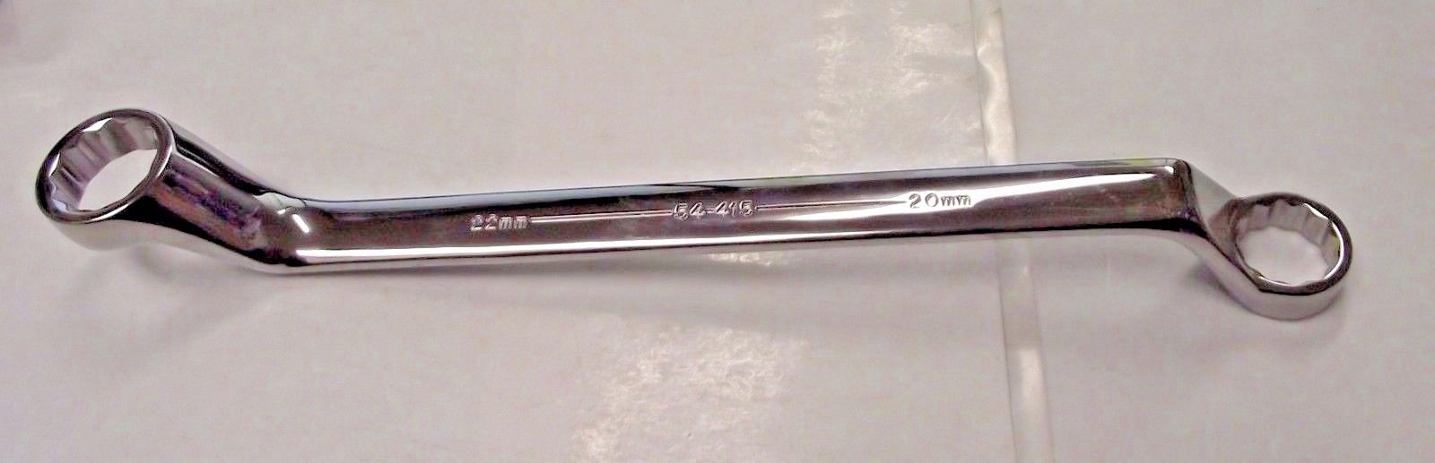 Armstrong 54-415 12 Pt 20mm x 22mm Full Polish 45 Degree Offset Box Wrench USA