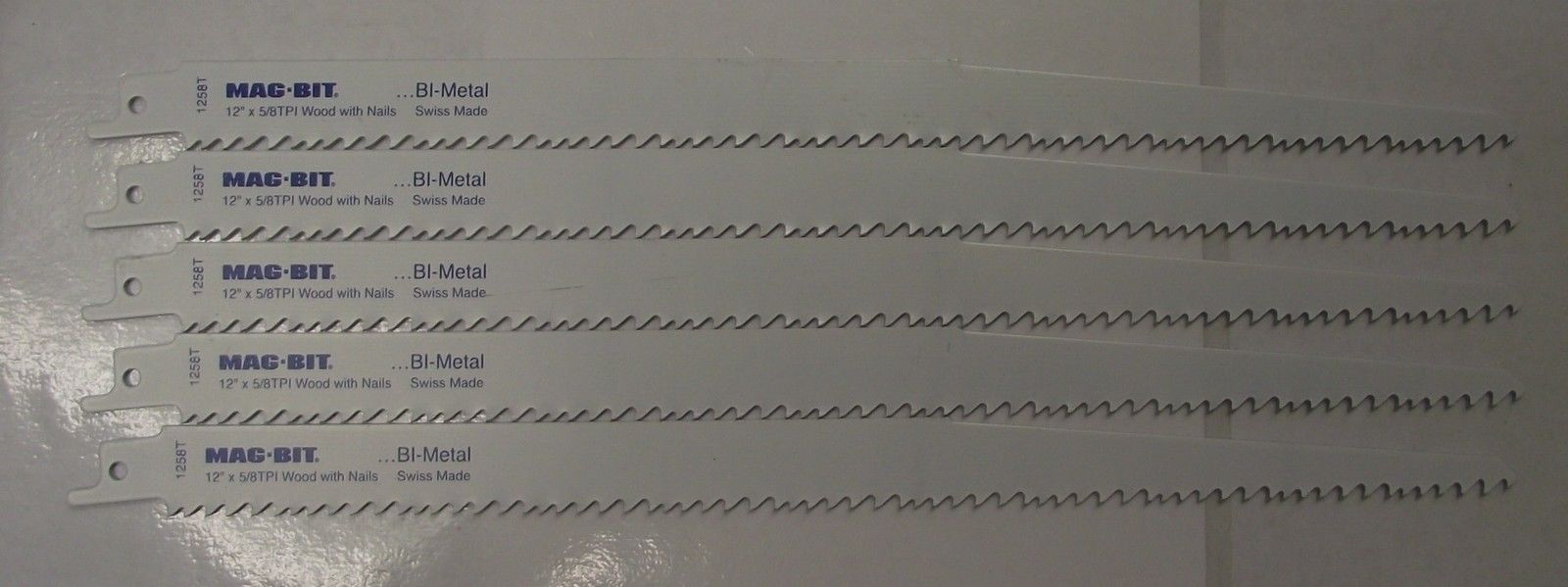 Mag-Bit by Bosch 1258T 12" x 5/8TPI Bi-Metal Recip Blades (5pcs) Swiss