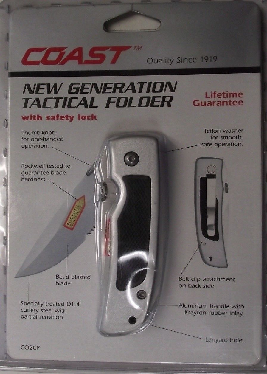 Coast CO2Cp Tactical Folding Pocket Knife 4"