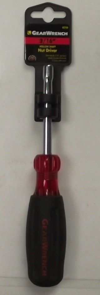 Gearwrench 82750 3/16" Hollow Shaft Cushion Grip Nutdriver 3"