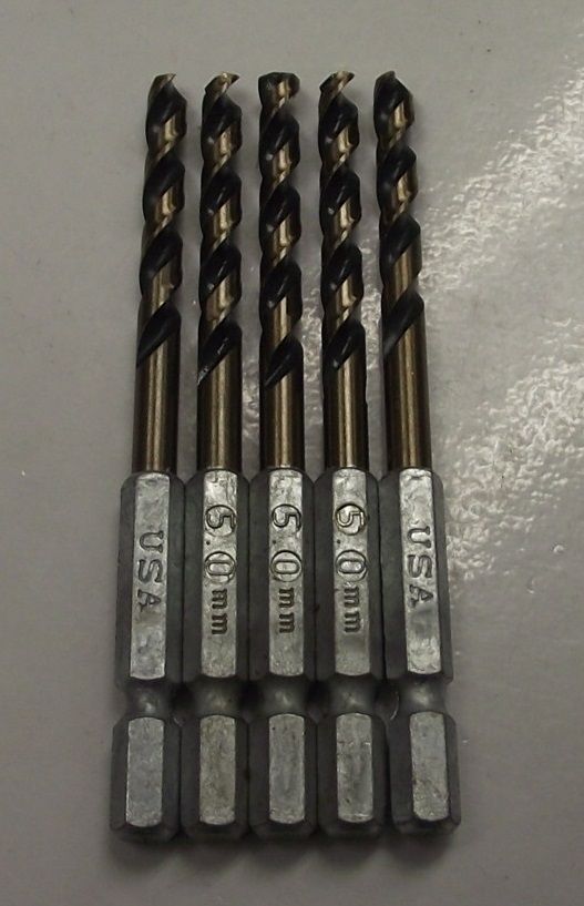 Bosch VA 9502920 5.0mm Hex Shank Drill Bits 5pcs. USA
