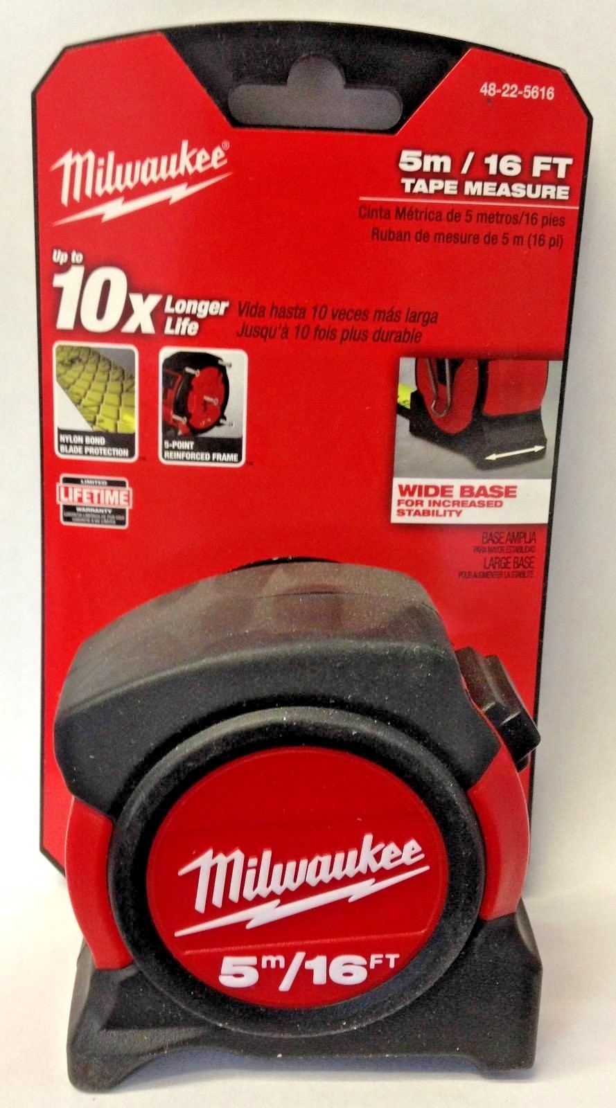 Milwaukee 5m / 16 FT Tape Measure 48-22-5616