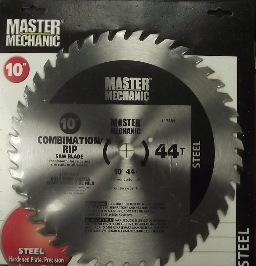 Master Mechanic 117689 10" x 44 Tooth Combo/Rip Circular Saw Blade