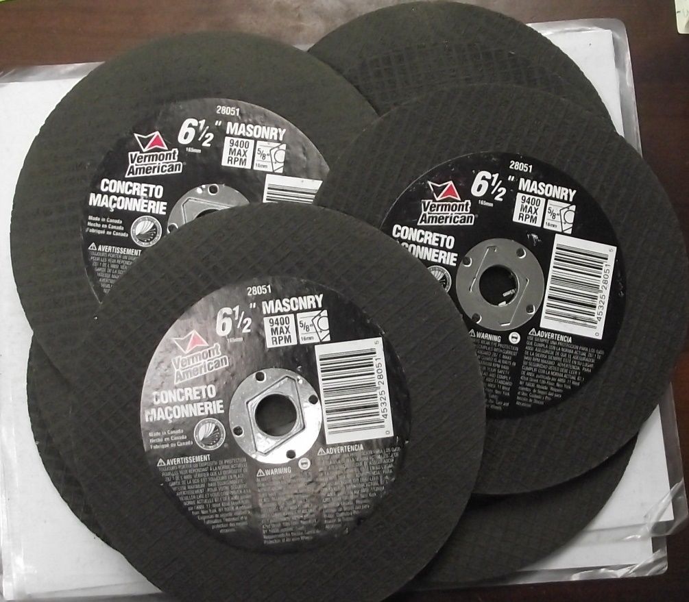Vermont American 28051 6-1/2" Abrassive Masonry Cut Off Wheel Canada 10pcs
