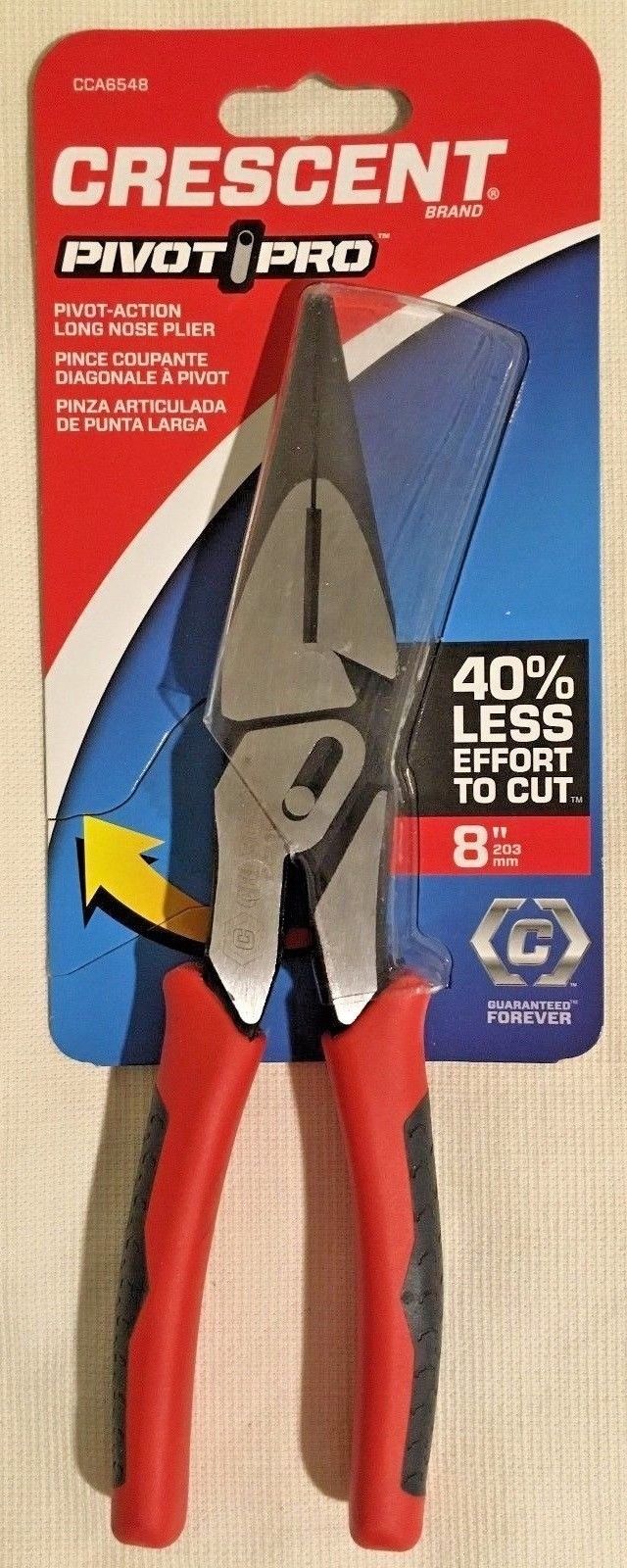 Crescent CCA6548 8" Pivot Pro Long Nose Electrician Pliers