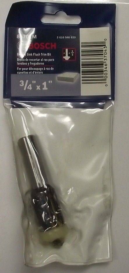Bosch 85701M 3/4" x 1" Bowl & Sink Flush Trim Router Bit 1/2" Shank