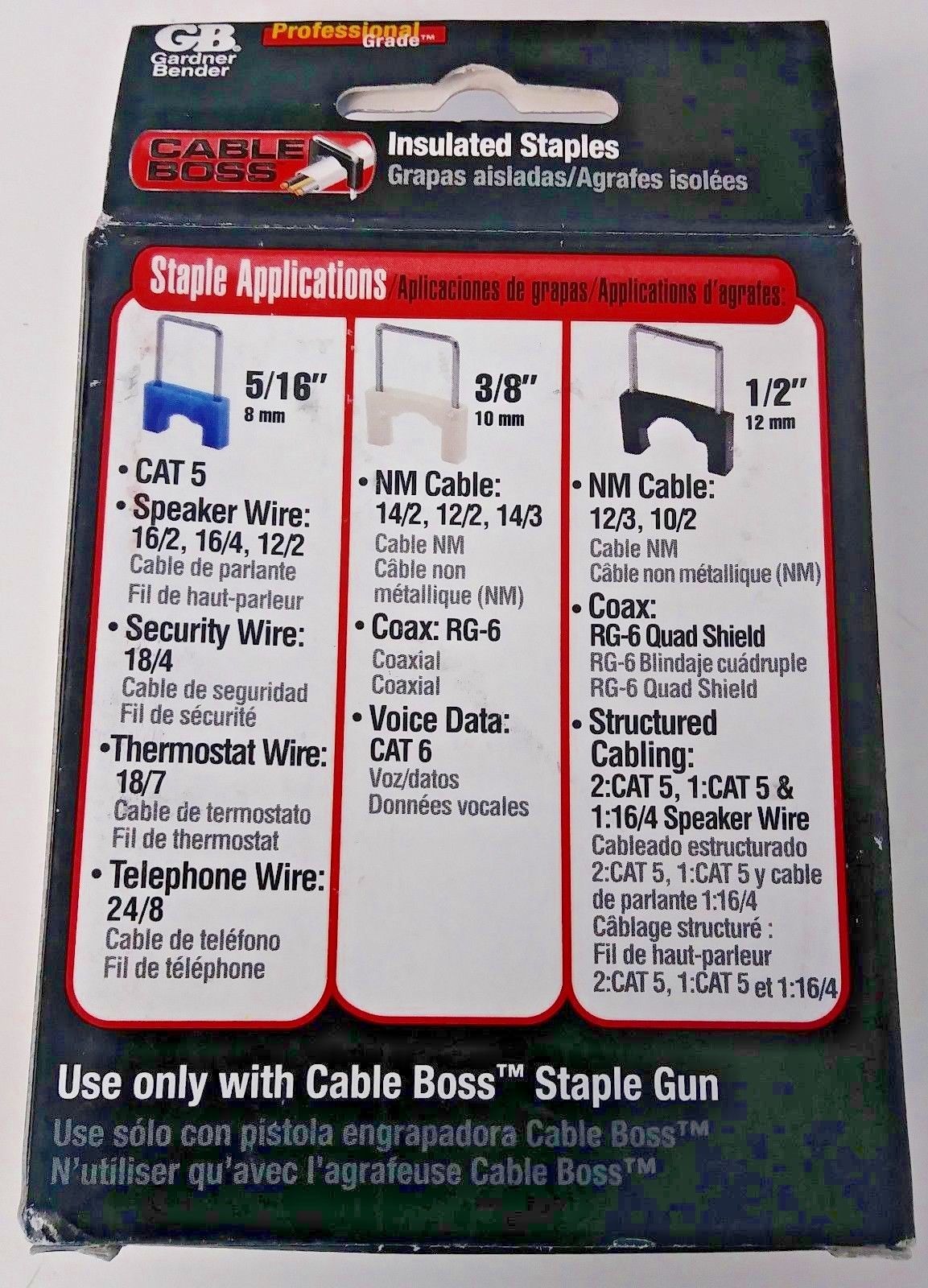 Gardner Bender MPS-203 Insulated Staples Assortment Pack 20 Packs of 200