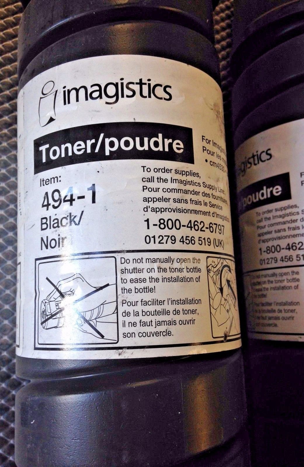Oce / Imagistics Genuine 494-1 Black Toner Cartridges For CM3530 & CM4530