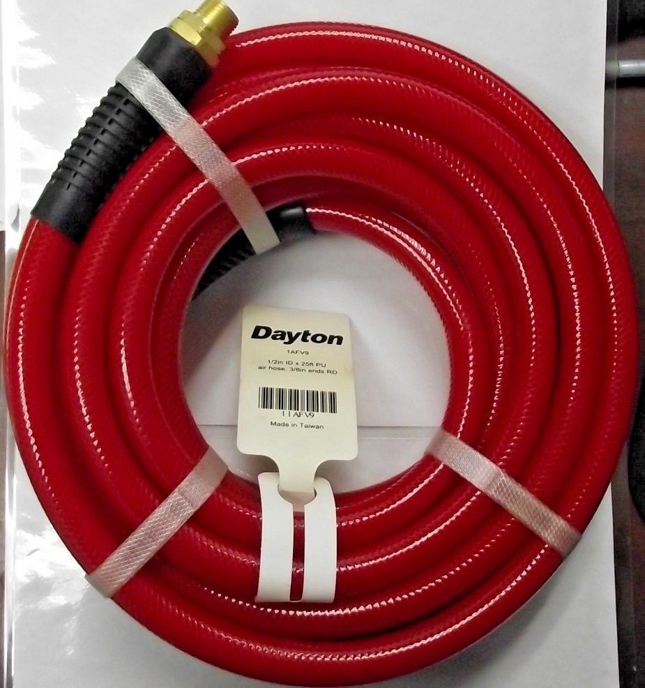 Dayton Legacy HPU1225RD3 Flexzilla 1/2" x 25' Air Hose with 3/8" MNPT Ends