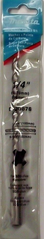 Makita D-00876 1/4in x 6-1/4in Carbide Tipped SDS Bit