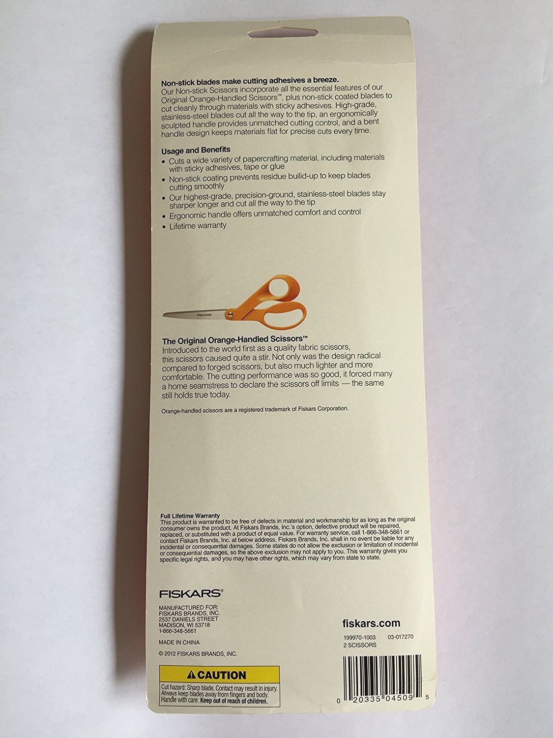Fiskars 199970-1003 8" Non-Stick 2-For-1 Value Pack Scissors