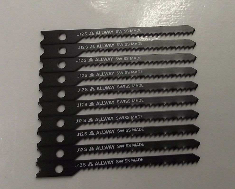 ALLWAY by Bosch 2608633461 2-3/4" x 12 TPI U-Shank Jig Saw Blades (10PCS) J12S