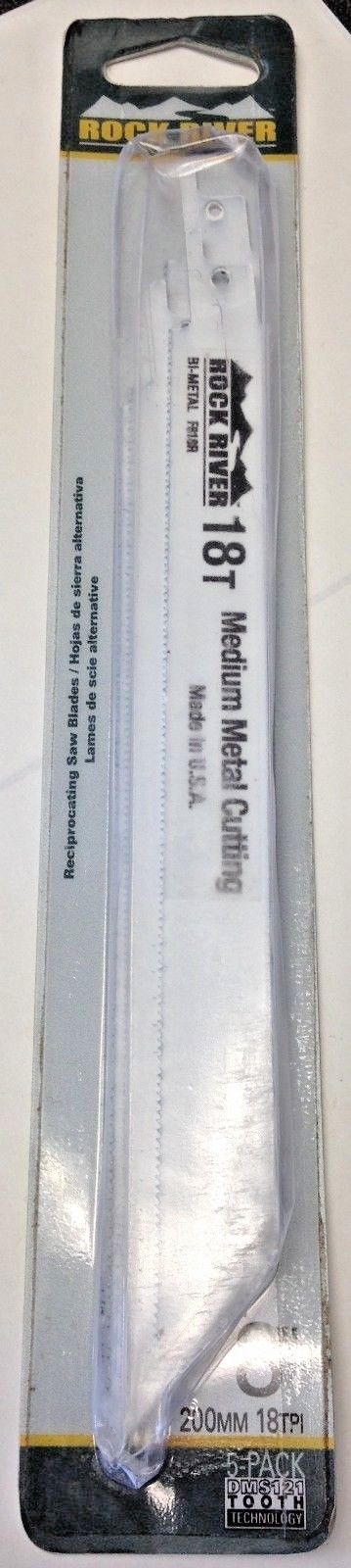 Rock River 8" x 18T Medium Metal Cutting Bi-Metal Reciprocating Saw Blades USA