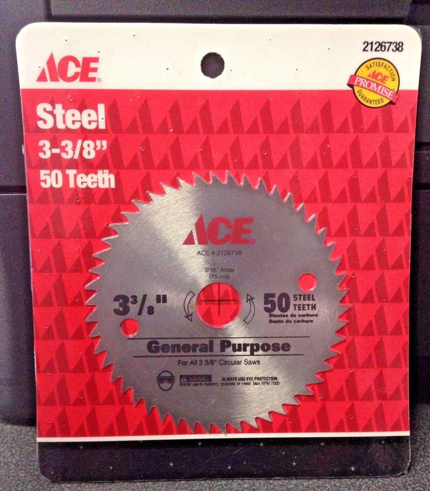 Ace 2126738 3-3/8" x 50 Tooth Steel Saw Blade