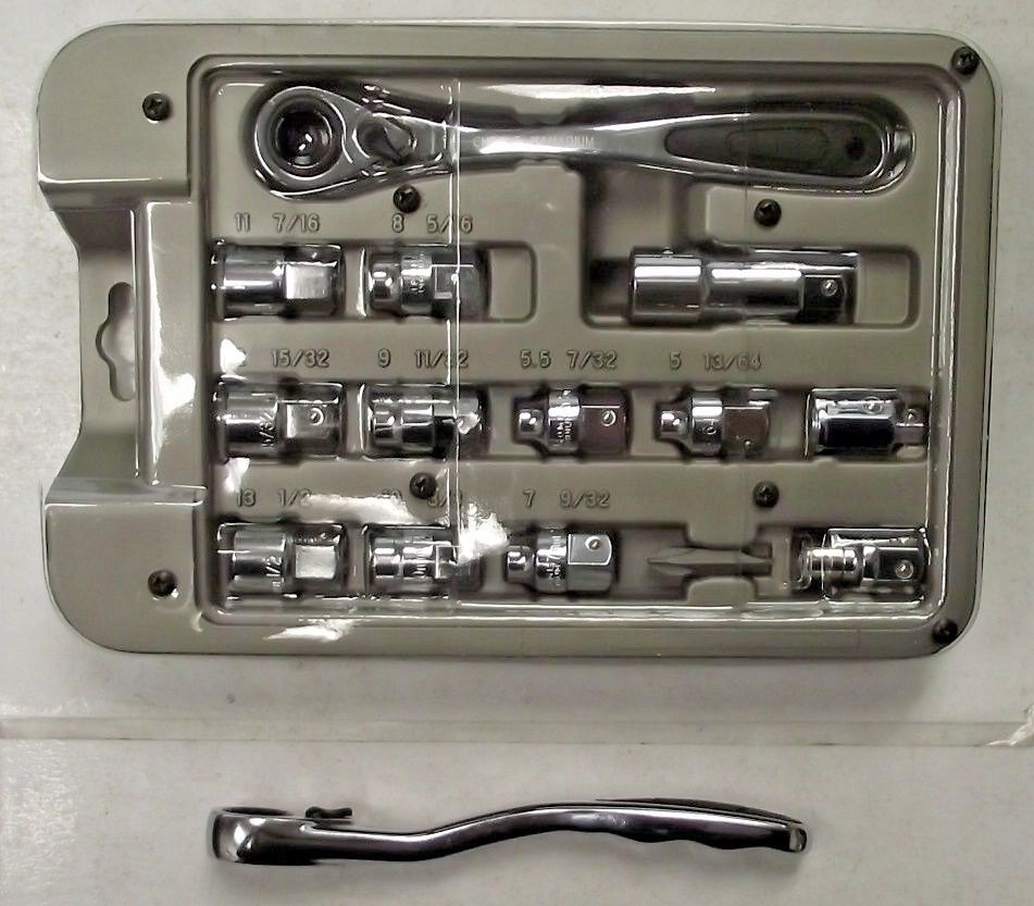 Ultrasteel UC1111TD 14pc Pass-Through Hex Spline Socket Set 5mm 13/64 - 13mm 1/2