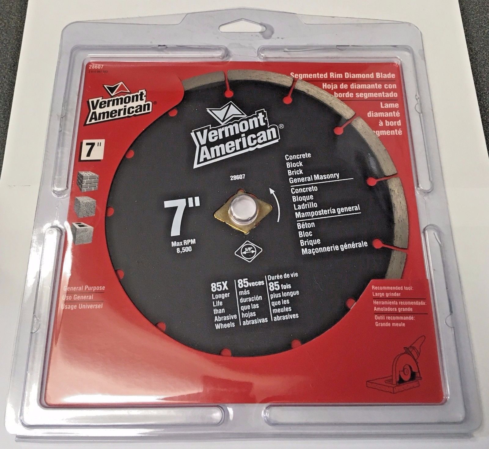 Vermont American 28607 7" Segmented Rim Diamond Saw Blade (General Purpose)