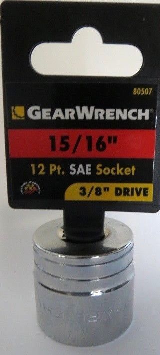 GearWrench 80507 15/16" 12 point SAE Socket 3/8" Drive