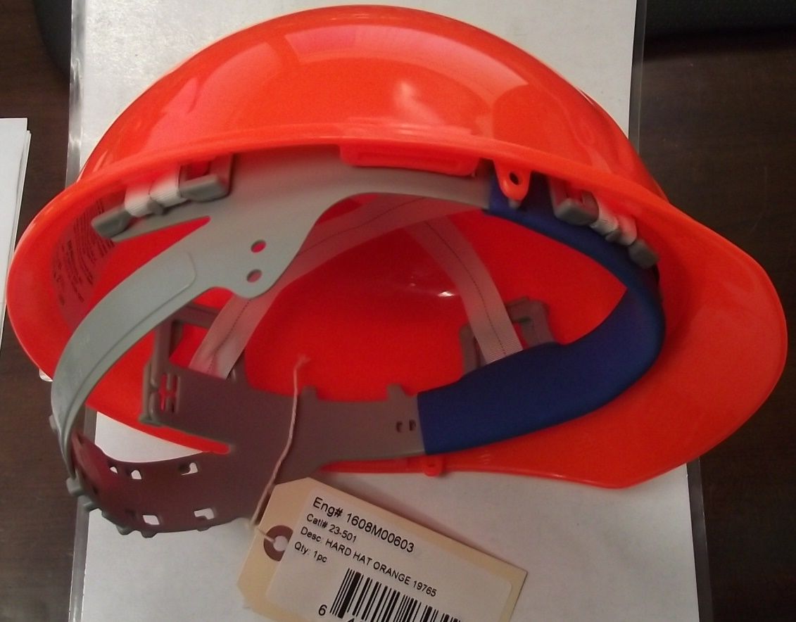 CST/Berger 23-501 Hard Hat Orange Adj. Size 6-1/2 to 8 USA