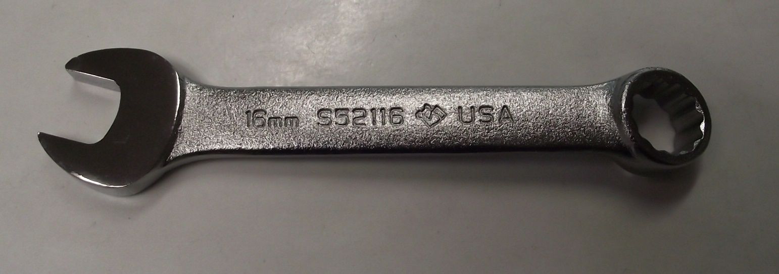 Armstrong S52116 16mm 12 Pt Short Satin Combination Wrench USA