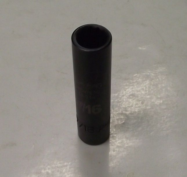 Armstrong 19-314 3/8" Drive 12 Point Deep Power Socket 7/16" Black Oxide USA