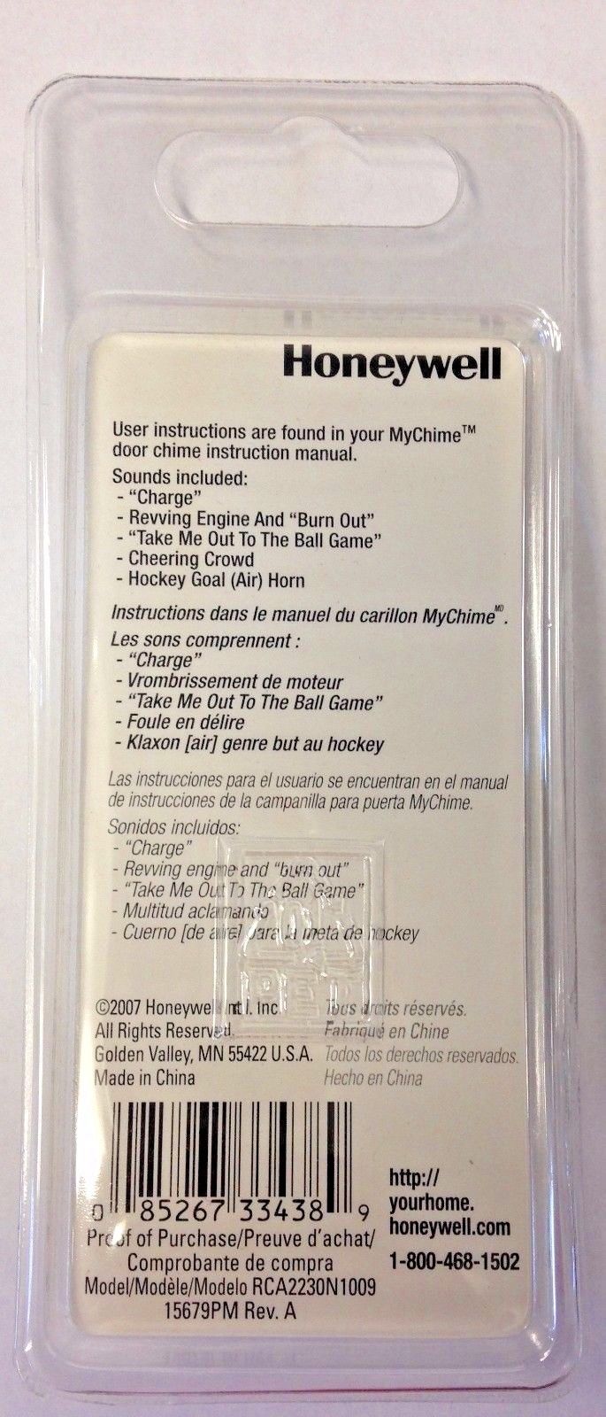 Honeywell RCA2230N Sports Door Chime Soundcard