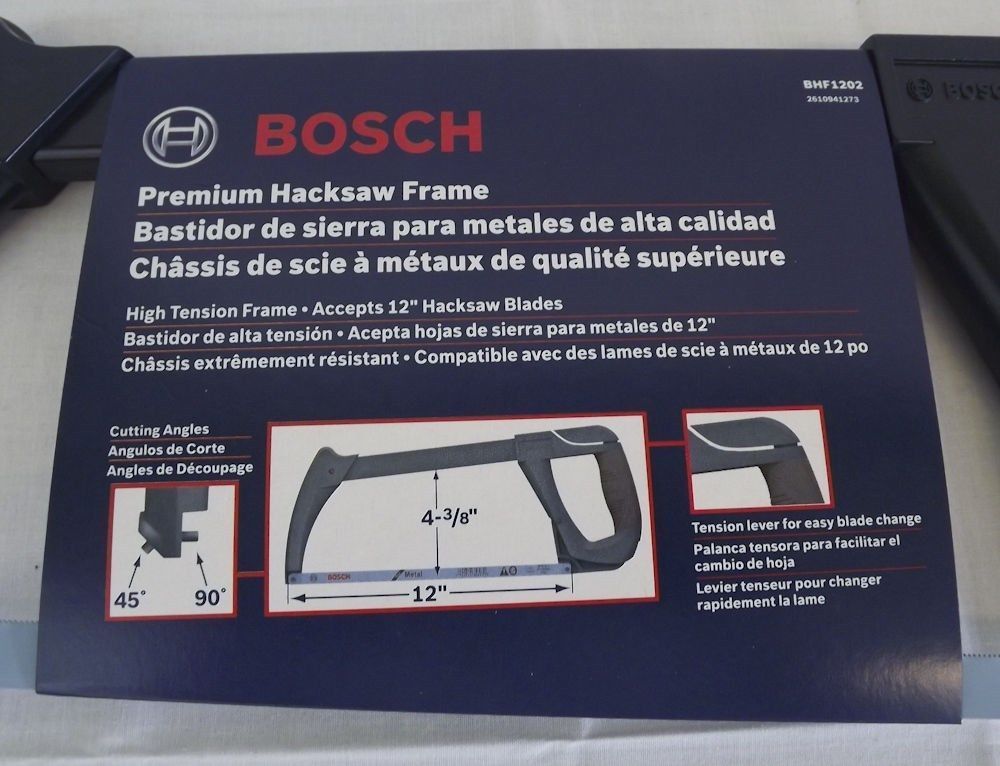 Bosch BHF1202 12" High Tension Hacksaw Frame Brazil