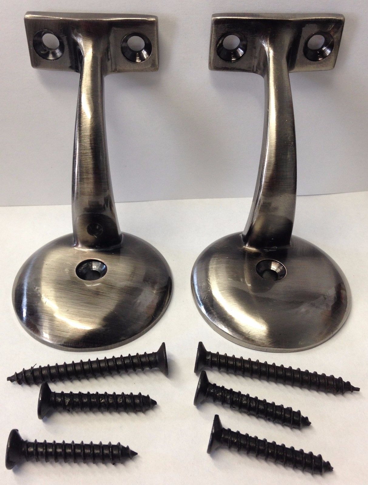 Taymor 25-6370AN Antique Nickel Heavy Duty Wall Handrail Brackets w/ Screws 2PCS