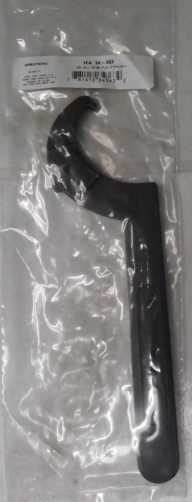 Armstrong 34-363 Adjustable Pin Spanner Wrench 2-4-3/4"