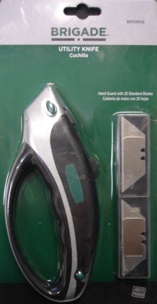 Brigade BR10856 Comfort Grip Utility Knife 25 Blades
