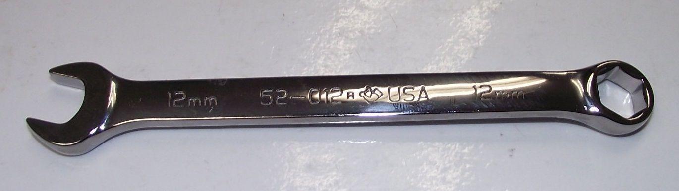 Armstrong 52-012 Metric 12mm 6 Point Full Polish Combo Wrench USA