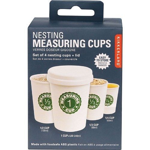 Kikkerland CU98 Nesting Measuring Cups Set of 4