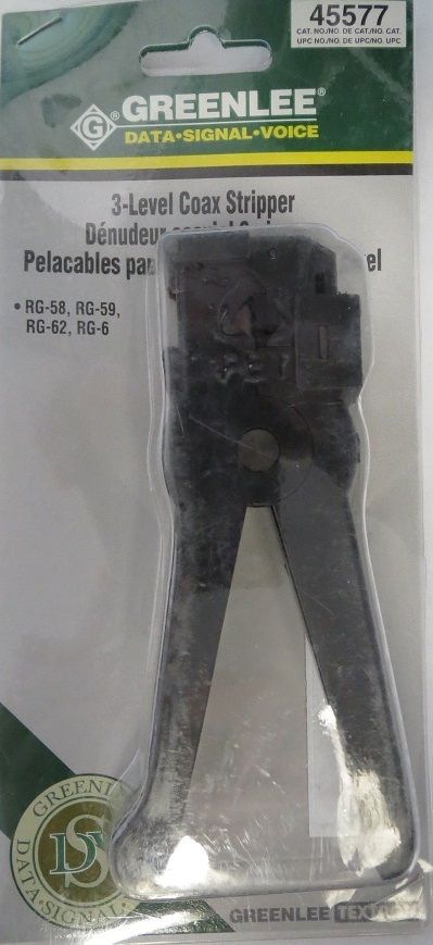 Greenlee 45577 Coax Stripper - 3 Level