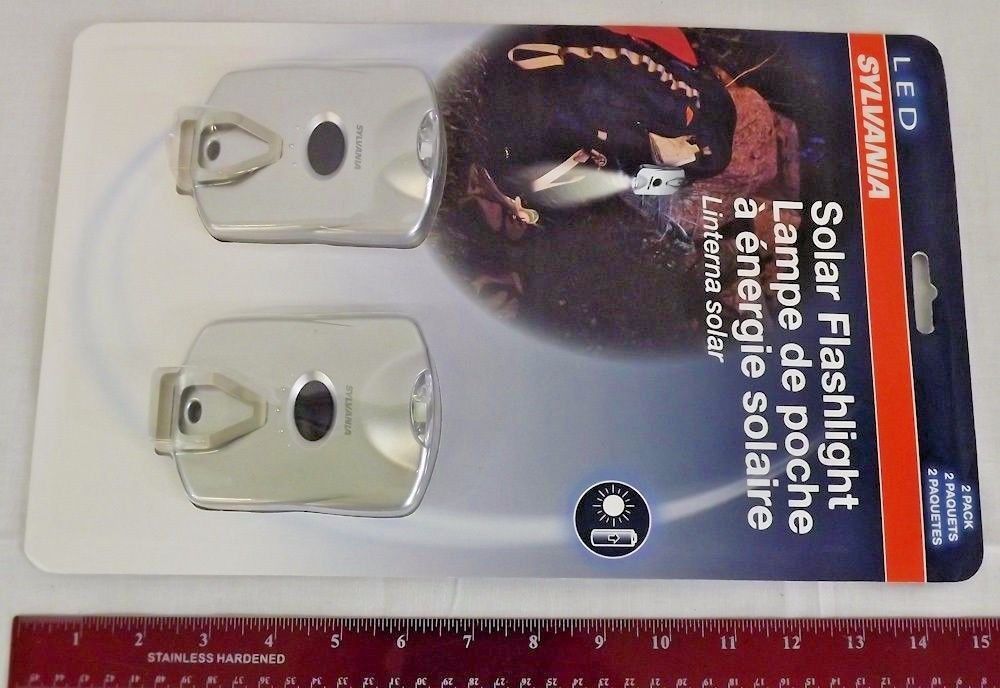 Sylvania Solar Powered Flashlight's 2 Pack 72216