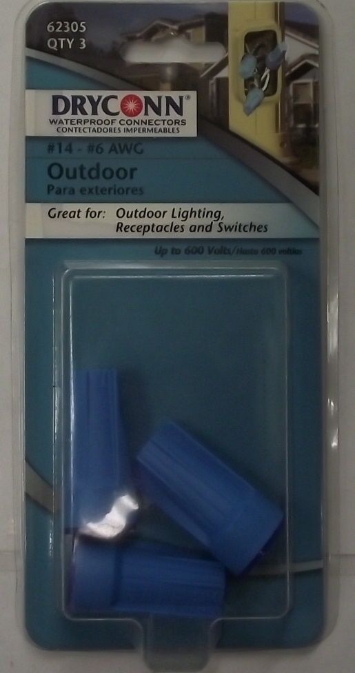 Dryconn 62305 Waterproof Wire Connectors #14 - #6 AWG 3 PK USA