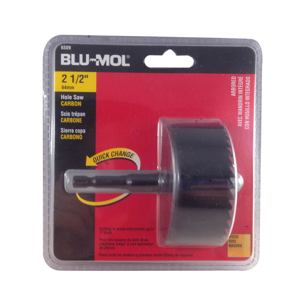 Blu-Mol 6509 2-1/2" Carbon Steel Arbored Hole Saw