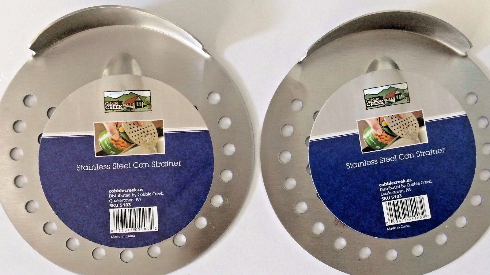 Cobble Creek 5103 Universal Stainless Steel Can Strainer 2PCS