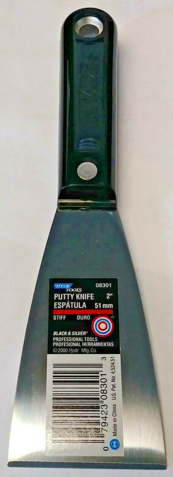 Hyde Tools 08301 2" Black & Silver Putty Knife