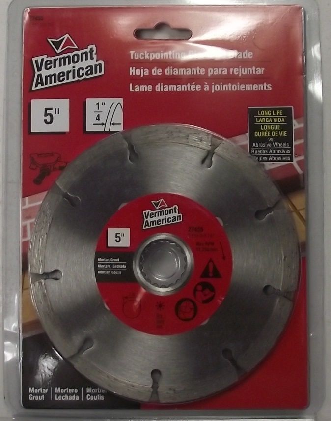 Vermont American 27455 5" x 1/4" Tuckpointing Diamond Saw Blade