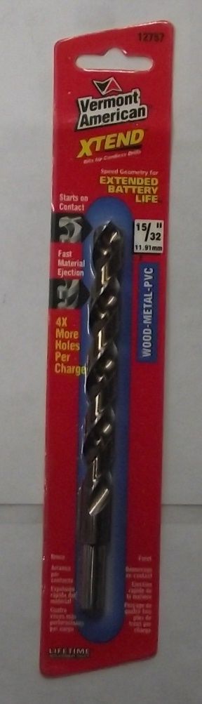 Vermont American 12757 15/32" x 5-5/8" XTEND Fractional Drill Bit 1pc